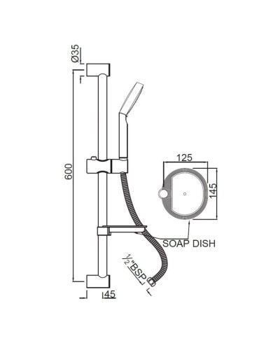 Душевой гарнитур Jaquar SHA-CHR-1150