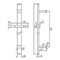 Душевая штанга 70 см Jaquar SHA-CHR-1183