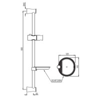 Душевая штанга 60 см Jaquar SHA-CHR-1187N
