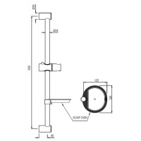 Душевая штанга 60 см Jaquar SHA-CHR-1189N