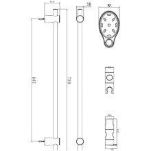 Душевая штанга Bravat D150CP-1-RUS