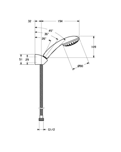 Душевой набор Hansa Basic Jet 44680120