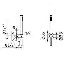 Душевой гарнитур Cezares Czr CZR-B-KD-M-SS Sunset