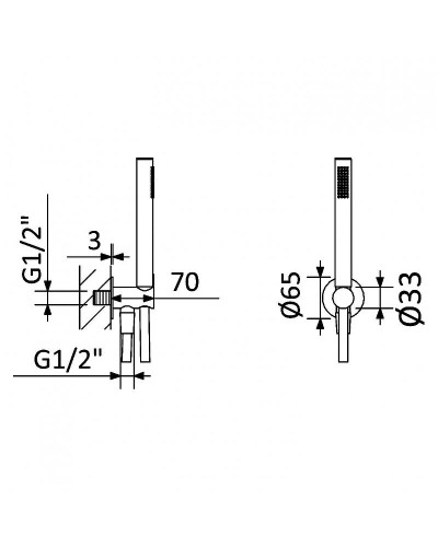 Душевой гарнитур Cezares Czr CZR-B-KD-M-SS Sunset