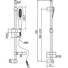 Душевой гарнитур Paini Parma 50CR124/P16 Хром