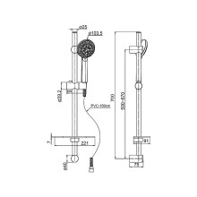Душевой гарнитур Paini Magia 50CR124/P19 Хром