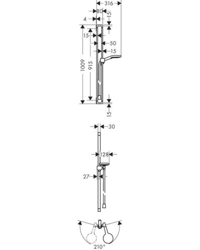 Душевой гарнитур Axor Citterio E 36735000