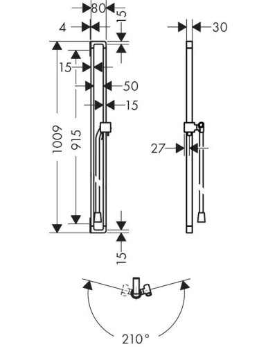 Душевая штанга 100,9 см Axor Citterio E 36736000