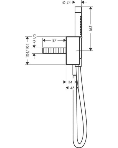 Душевой набор Axor Edge 46521000