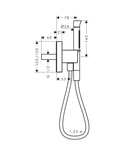 Душевой набор Axor Starck Organic 12232000