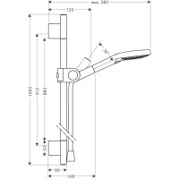 Душевой гарнитур 120 мм Axor Uno 27987000