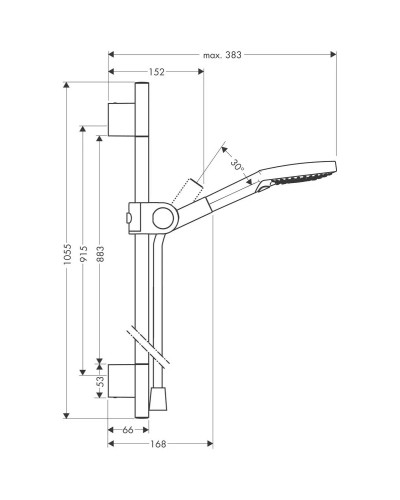 Душевой гарнитур 120 мм Axor Uno 27987000