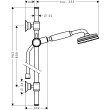 Душевой гарнитур 100 мм Axor ShowerSolutions 27982820