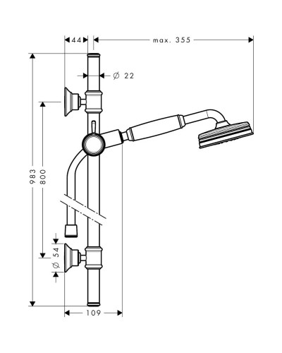 Душевой гарнитур 100 мм Axor ShowerSolutions 27982820