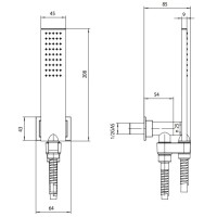 Душевой набор Bossini Flat One C13001C.030