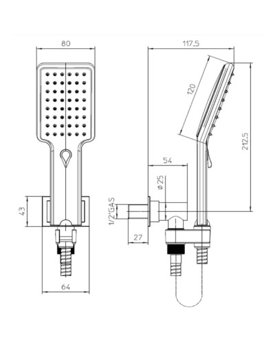 Душевой набор Bossini Aqua Life C13002C.030