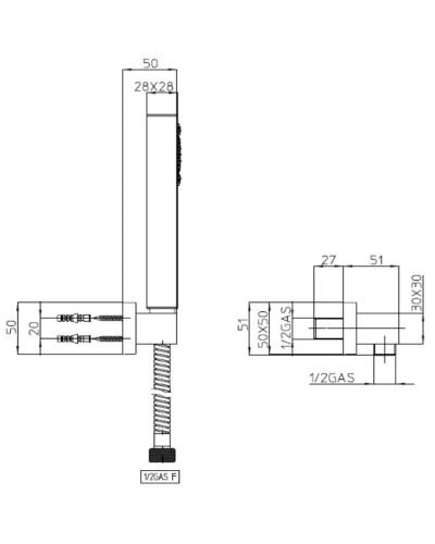 Душевой набор Bossini Cube C50001C.030