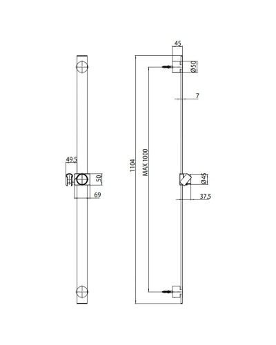 Душевой гарнитур Bossini Syncronia DD3002.030