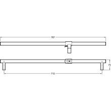 Душевая штанга 76 см Jacob Delafon Eo E8524-CP