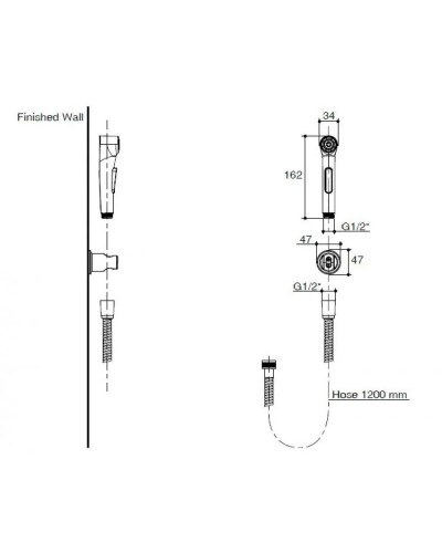 Гигиенический душ Jacob Delafon Elate E97258-CP Хром