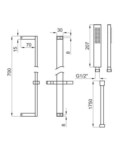 Душевой гарнитур Noken NK Logic N399999605