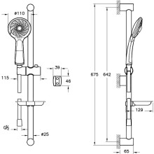 Душевой гарнитур Vitra Samba 3F A45680WSA Хром