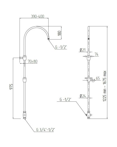 Душевая колонна Migliore Arco ML.ARC-36.253.DO