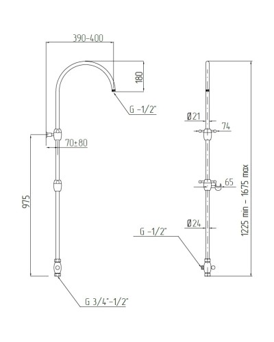 Душевая колонна Migliore Arco ML.ARC-36.253.RA