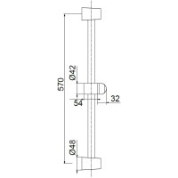 Душевая штанга 61,8 см Migliore Eko ML.RIC-31.103.BR
