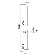 Душевая штанга 61,8 см Migliore Eko ML.RIC-31.103.BR