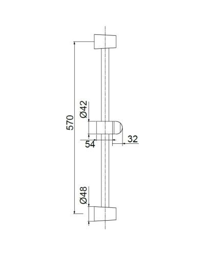 Душевая штанга 61,8 см Migliore Eko ML.RIC-31.103.BR