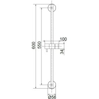 Душевая штанга 60,6 см Migliore Minimal ML.RIC-31.101.CR