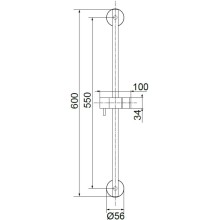Душевая штанга 60,6 см Migliore Minimal ML.RIC-31.101.CR
