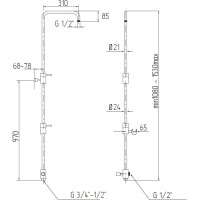 Душевая колонна Migliore Ponte ML.PNT-36.258.CR