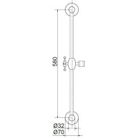 Душевая штанга 65 см Migliore Retro ML.RIC-31.756.CR