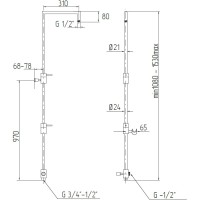 Душевая колонна Migliore Squadra ML.SQR-36.263.CR