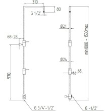Душевая колонна Migliore Squadra ML.SQR-36.263.CR