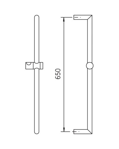 Душевая штанга 650 мм Oras Alessi One 258080