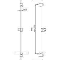 Душевая штанга 960 мм Oras Apollo 254900