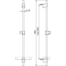 Душевая штанга 960 мм Oras Apollo 254900