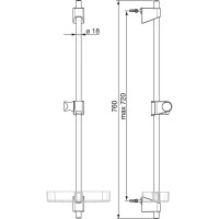 Душевая штанга 760 мм Oras Apollo 254600