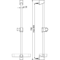 Душевая штанга 700 мм Oras Apollo 253150