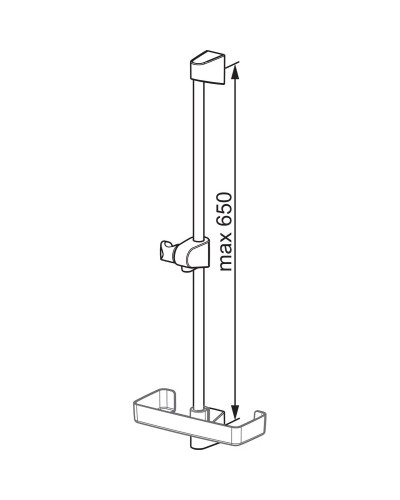 Душевая штанга 700 мм Oras Apollo 253150