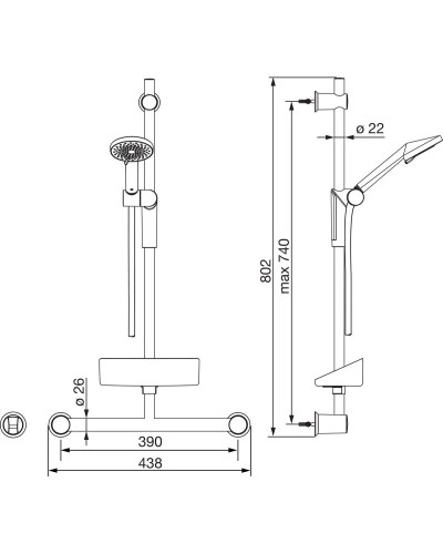 Душевой гарнитур Oras Optima 2792