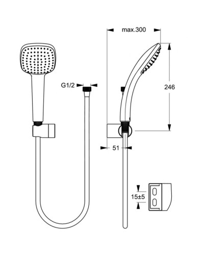 Душевой набор Ideal Standard IdealRain Cube B0019AA