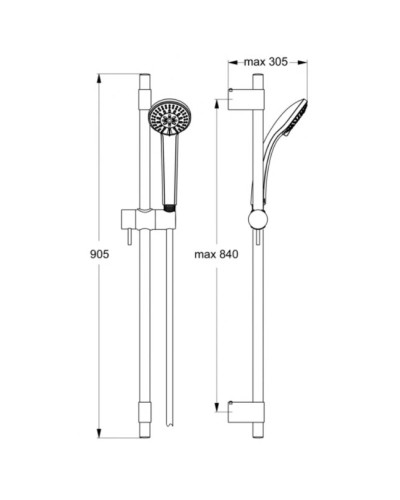 Душевой гарнитур Ideal Standard IdealRain Pro B9832AA