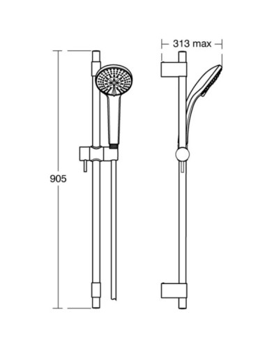 Душевой гарнитур Ideal Standard IdealRain Pro B9836AA