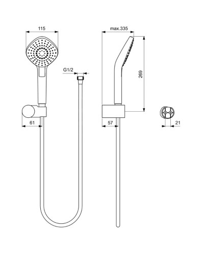 Душевой набор Ideal Standard IdealRain Evo B2619AA