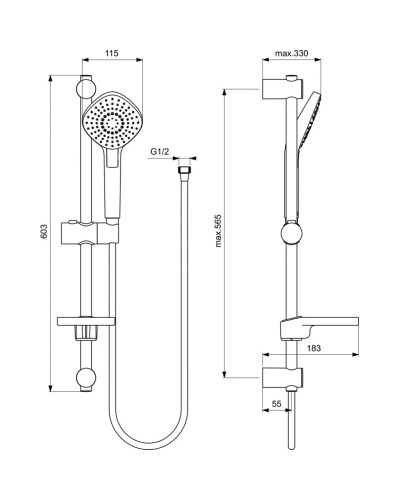 Душевой гурнитур Ideal Standard IdealRain Evo B2620AA