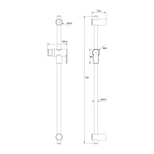 Душевая штанга 70 см IDDIS Ray RAY70C0i17